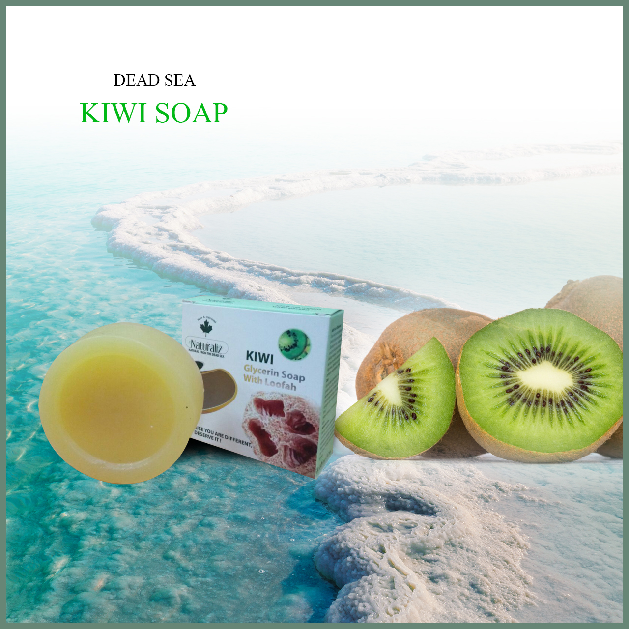 Glycerin Soap With Loofah-Kiwi